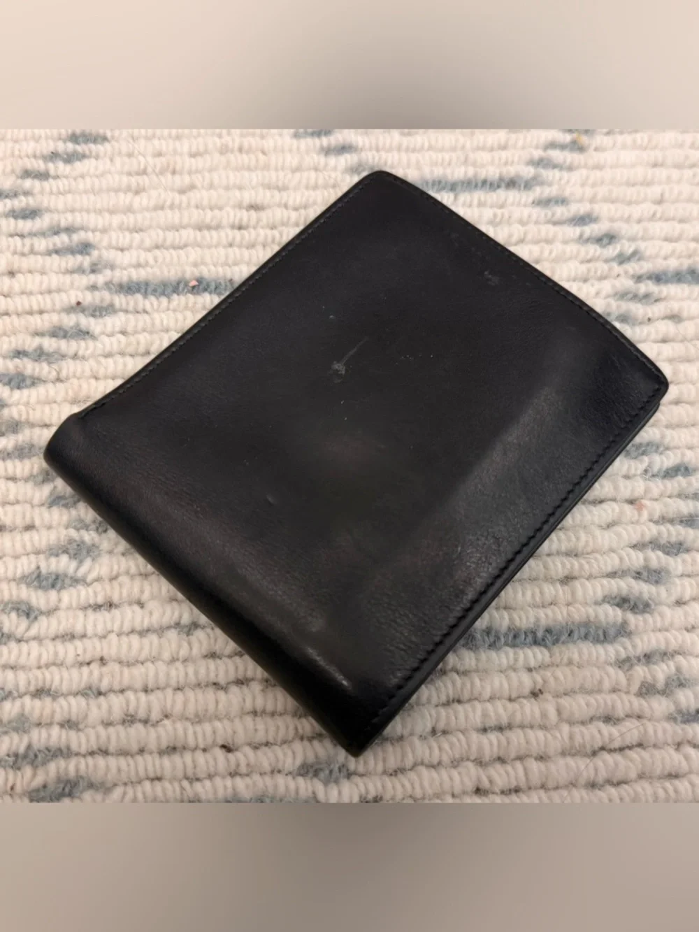 DIOR Vintage Rare Unisex Black Leather CD Logo Icon Bifold Wallet W/ Red Inside